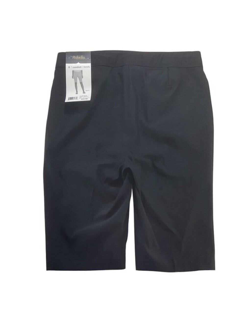 Rafaella Womens Comfort Stretch Bermuda Shorts Size 8 Black Viscose/Nylon/Elasta